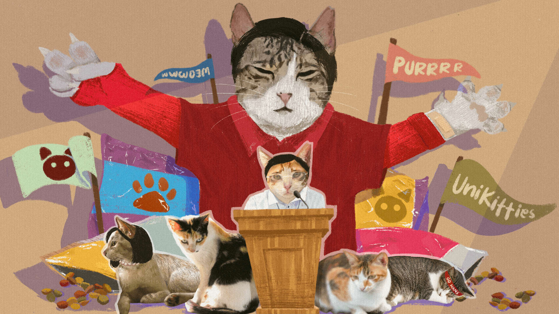 Last cat standing, purring into Hans Solo’s impromptu senapurrial race